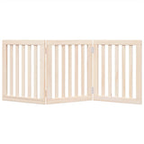 Dog Gate Foldable 3 Panels 150 cm Poplar Wood 352236
