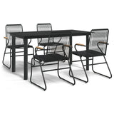 Garden Dining Set Black 3060275