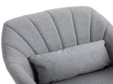Swivel Linen Fabric Accent Chair for Living Room Contemporary Vanity Armchair with Adjustable Height T3398P344141