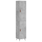 Highboard Concrete Grey 34.5x34x180 cm Engineered Wood 3198765