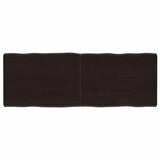 Table Top Dark Brown 140x50x cm Treated Solid Wood Live Edge 364031