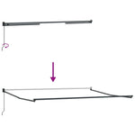 ZNTS Retractable Awning Anthracite and White 4.5x3 m Fabric&Aluminium 3216111