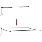 ZNTS Retractable Awning Anthracite and White 4.5x3 m Fabric&Aluminium 3216111