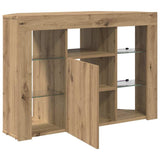 Corner LED TV Cabinet 100x40x68cm Artisan Oak Engineered Wood 889794