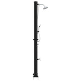 Outdoor Solar shower Black 217 cm PVC and Aluminium 42003414