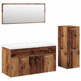 4 Piece Bathroom Furniture Set Old Wood Engineered Wood 3328601