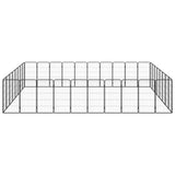 36-Panel Dog Playpen Black 50x100 cm Powder-coated Steel 3115965