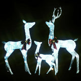 Reindeer Family White and silver Mesh, metal Extra Tall 329771