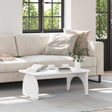 Coffee Table White 80 x 50 x 31 cm Solid pine wood 873518