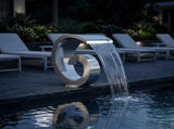 Pool Waterfall with LED Stainless Steel 304 50 x 30 x 53 cm 42040590