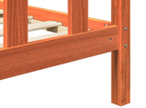 Bed Frame with Headboard 2 pcs Wax Brown 205.5 x 185.5 x 100 cm 3418137