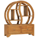 Cabinet with Yin Yang Shelf 68x26x83 cm Solid Teak Wood 320773