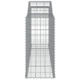 Arched Gabion Baskets 9 pcs 300x50x100/120 cm Galvanised Iron 3146708