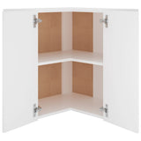Hanging Corner Cabinet Lyon White 57x57x60 cm Engineered Wood 802537