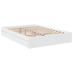 Bed Frame with Drawers without Mattress White 140x200 cm 3280657