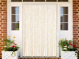 Fly Curtain Beige and White 100x200 cm Chenille 377343