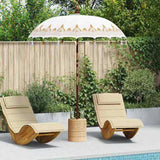 Balinese Parasol Cream 190 x 190 x 260 cm Cotton and Wood 42006454