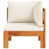 Garden Sofa Corner with Cushions Solid Wood Acacia 367622