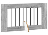 Dog Gate with Stands 6 pcs Grey Sonoma 80 x 60 cm 892142