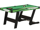 SPORTNOW 104cm Folding Mini Pool Table Set with 2 Cues, 16 Balls, Chalk, Triangle, Brush, Green T3398P554936