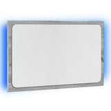 LED Bathroom Mirror Grey Sonoma 60x8.5x38 cm Engineered Wood 834928