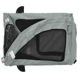 Pet Bike Trailer Grey Oxford Fabric and Iron 93972