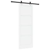 Sliding Door ORKDAL 78 x 211 cm Engineered Wood White and Black 3450189