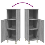 Bathroom Cabinet Grey Sonoma 30x30x95 cm Engineered Wood 815607