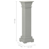 Classic Square Pillar Plant Stand Grey 17x17x66 cm MDF 323969