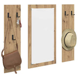 Wall-Mounted Coat Rack with Mirror Artisan Oak 96 x 1.5 x 90 cm 874538