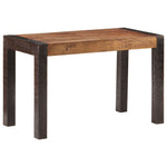 ZNTS Dining Table 120x60x76 cm Solid Rough Mango Wood 289653