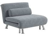 Single Velvet-Feel Sleeper Chair - Grey T3398P342408
