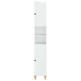 Bathroom Cabinet with Open Shelf ALKMAAR High Gloss White 896159