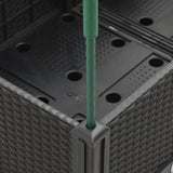 Garden Planter with Trellis Black 160x40x142.5 cm PP 367963