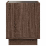 Coffee Table with Infinity LED Brown Oak 50x50x50 cm 847657