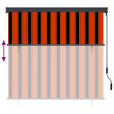 Roller Blind Orange and Brown 180 x 250 cm Fabric and Aluminum 362086