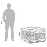 4 Panel Dog Playpen 177.5 x 154.5 x 112 cm Plastic White 42027221