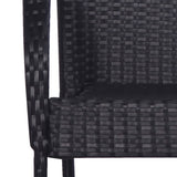 ZNTS 5 Piece Garden Dining Set Poly Rattan Black 3072492