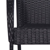 Dining Set Black Solid Acacia wood Medium Stackable Dining Set 3072485