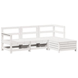 4 Piece Garden Sofa Set White Solid Wood Pine 3250777