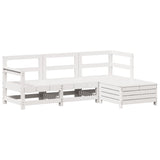 4 Piece Garden Sofa Set White Solid Wood Pine 3250777