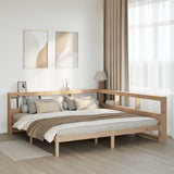 Bookcase Bed without Mattress 180x200 cm Solid Wood Pine 3324308