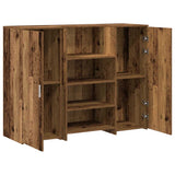 Reception Desk Old Wood 135x50x103.5 cm Engineered Wood 3324194