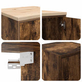 Garage Cabinets 2 pcs Smoked Oak Engineered Wood 3328309