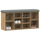 Shoe Bench Artisan Oak 102x32x50 cm Engineered Wood 857626
