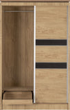 ZNTS Charles 2 Door Sliding Wardrobe 100-101-015