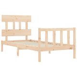 Bed Frame without Mattress Single Solid Wood Pine 3193301