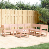 Garden Sofa Set Natural wood Solid Douglas wood Large Modular 3217018