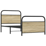 Bed Frame Without Mattress 90x200 cm Sonoma Oak Engineered Wood 4100269