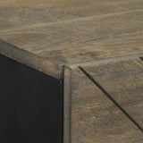 Sideboard Black 40x33x75 cm Solid Wood Mango 4017707